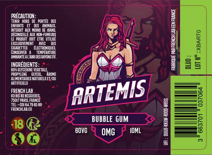 40X56 10ML XBAR_ARTEMIS_10ml_0mg_LABEL
