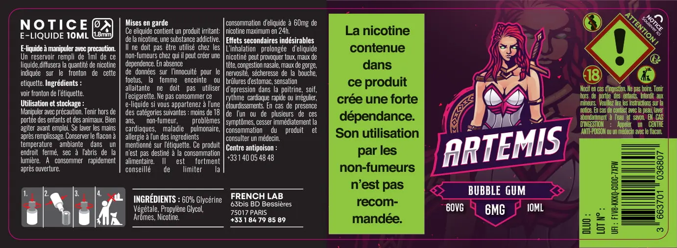 40X114 10ML XBAR_ARTEMIS_10ml_6mg_LABEL