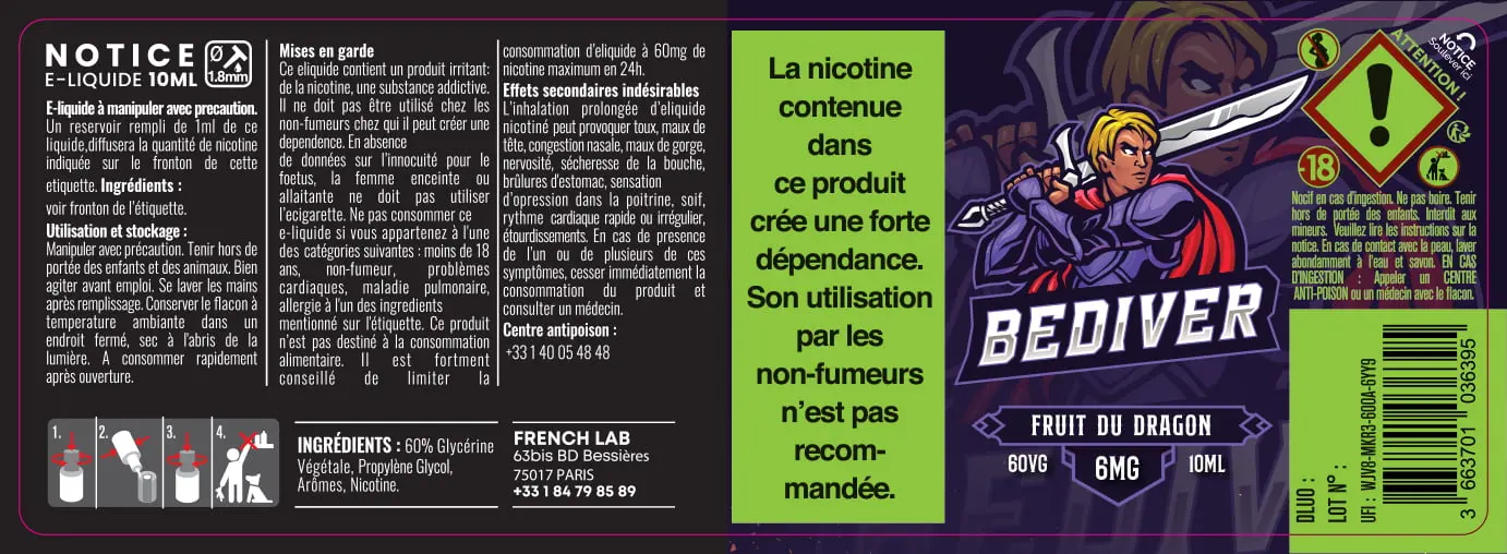 40X114 10ML XBAR_BEDIVER_10ml_6mg_LABEL