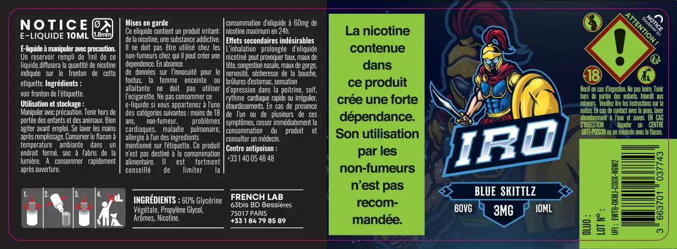 40X114 10ML XBAR_IRO_10ml_3mg_LABEL