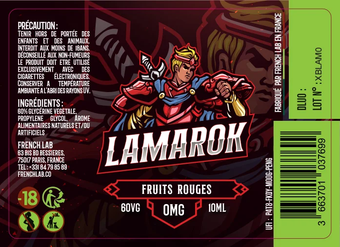 40X56 10ML XBAR_LAMAROK_10ml_0mg_LABEL