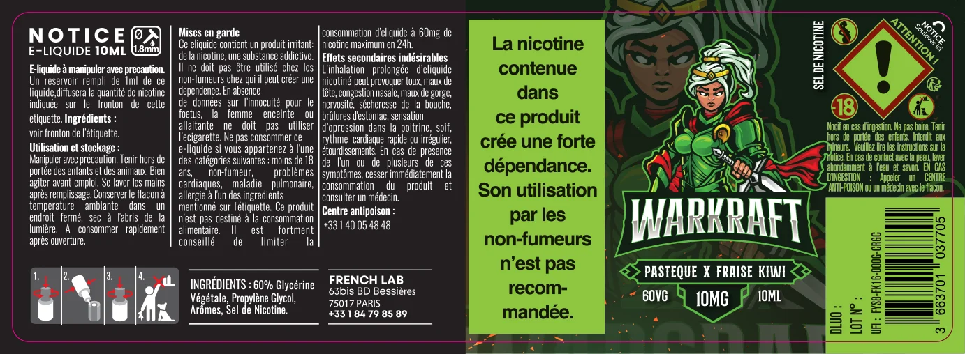 40X114 10ML XBAR_WARCRAFT_10ml_10mg_LABEL