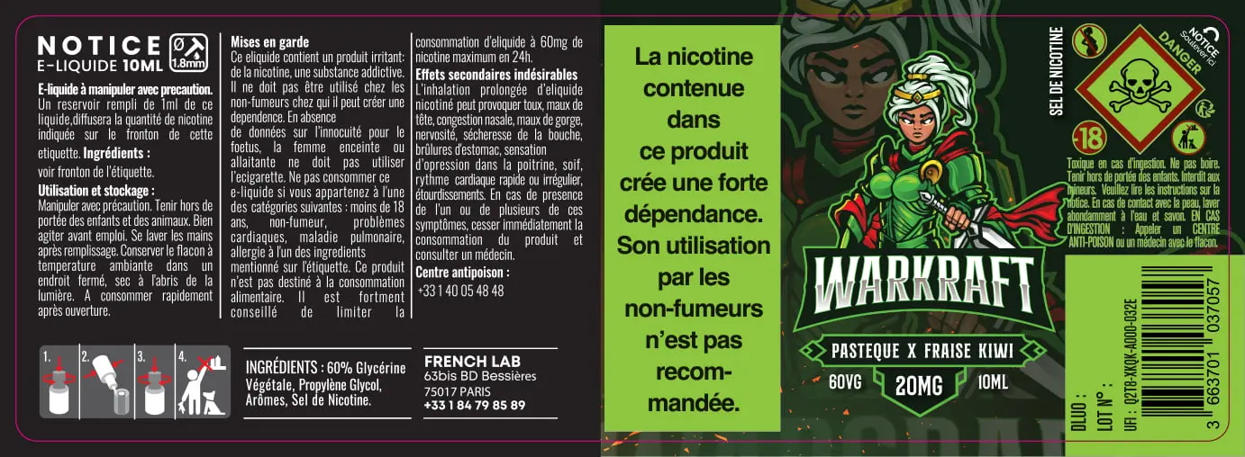 40X114 10ML XBAR_WARCRAFT_10ml_20mg_LABEL