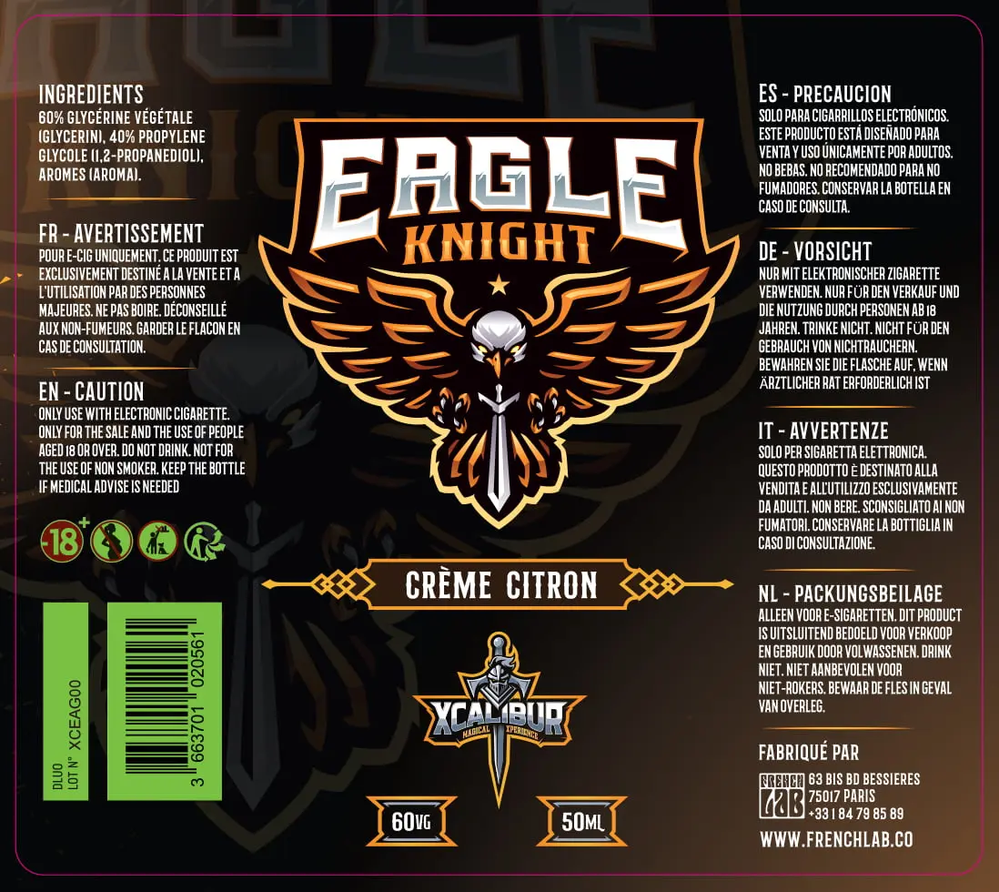 80X90 50ML XCALIBUR EAGLESNIGHT-PPAG PELICOB