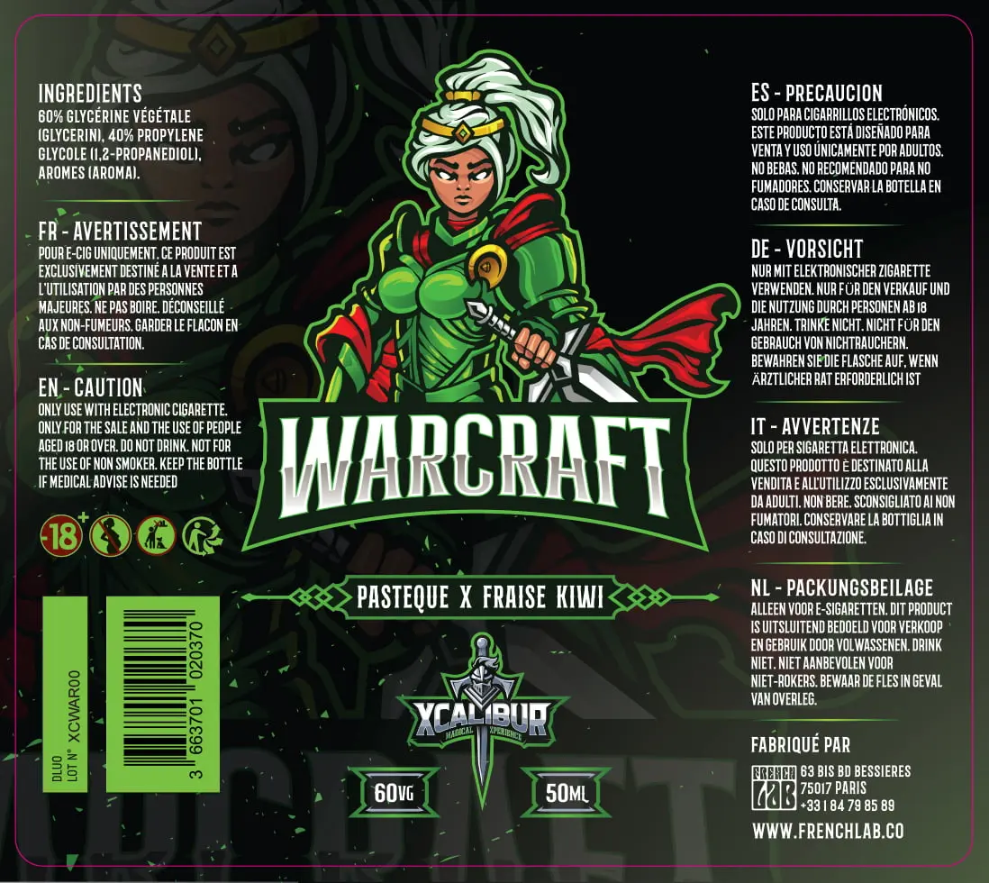 80X90 50ML XCALIBUR WARCRAFT-PPAG PELICOB