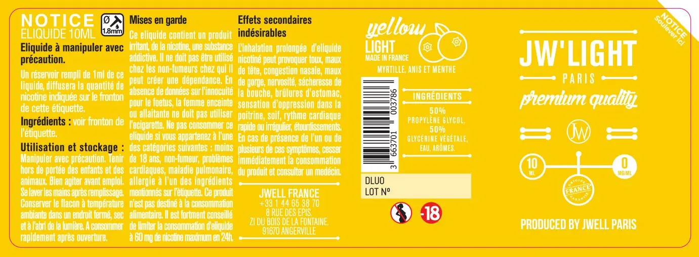 40X114 10ML YELLOW-LIGHT-10ml-0mg