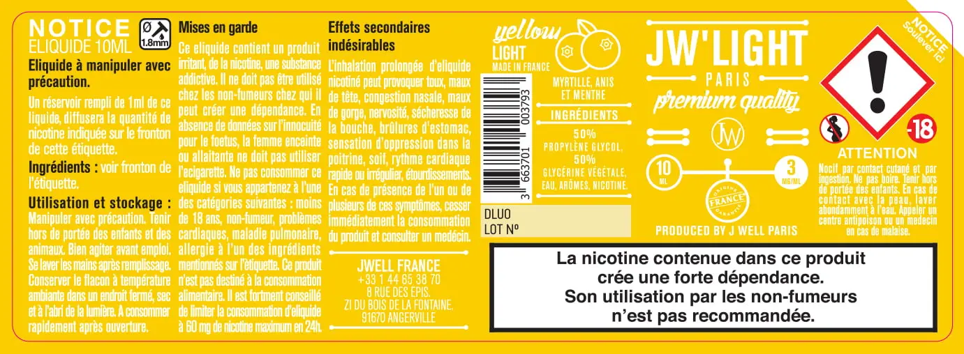 40X114 10ML YELLOW-LIGHT-10ml-3mg