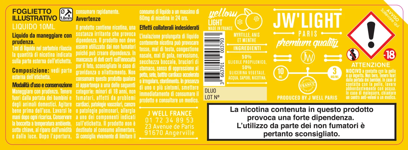 40X114 10ML YELLOW LIGHT 10ml-IT-3mg