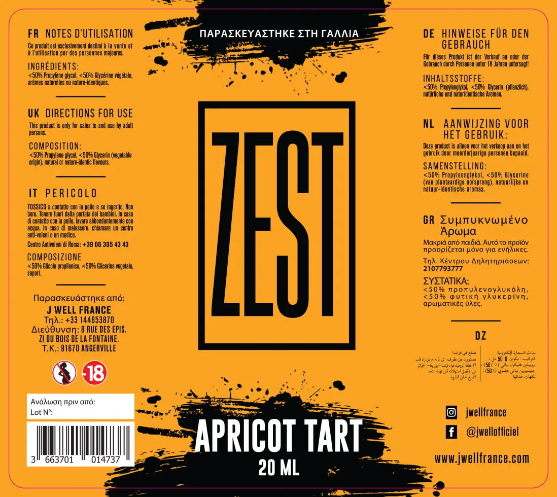 80X90 50ML ZEST-20ml Greek_APRICOT-TART - VB