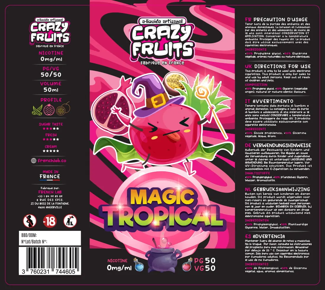 80X90 50ML crazy fruit 50ml-MAGIC TROPICAL
