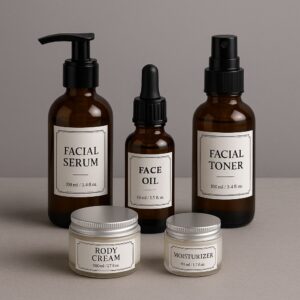 Comment créer facilement des étiquettes pour flacons cosmétiques ? 22 Etiquettes sur flacons et pots cosmetiques